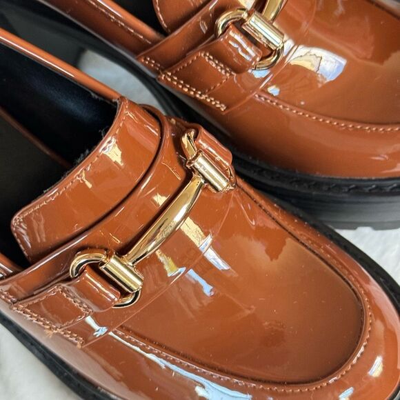 Brown Patent Leather Loafers - Picture 8 of 9
